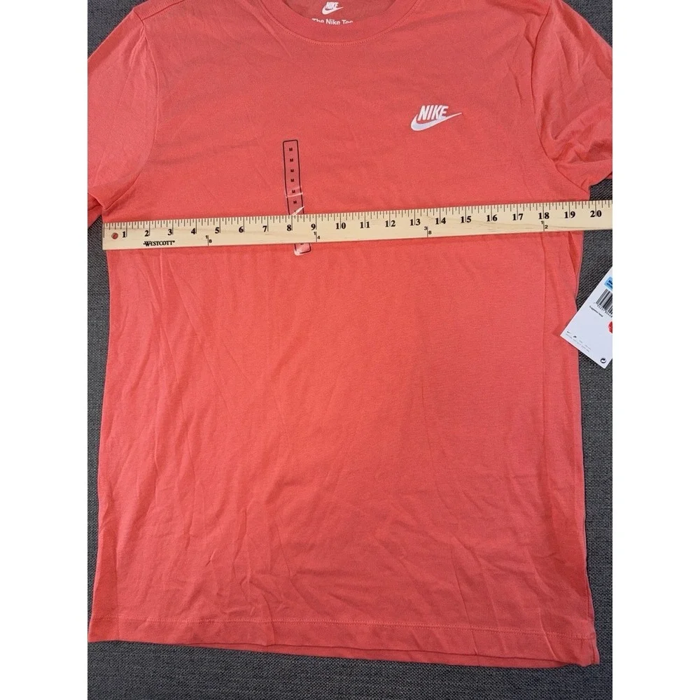 Nike Sportswear The Nike Tee Men's Medium Coral Pink Embroidered Logo NWT